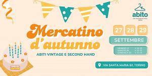 Mercatino autunno di progetto  abito!   vestiti second hand e  vintage 27-28 -29 settembre